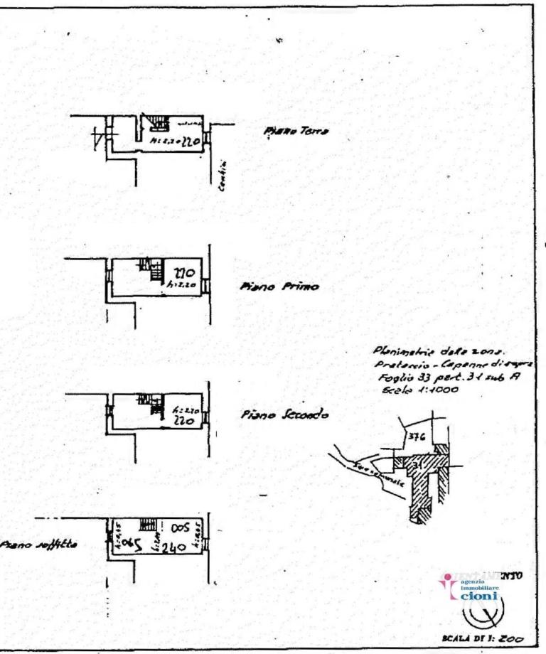 Rustico-TerraTetto-Case-di-Sopra-Prunetta-Mq-110-Sei-Locali-Tre-Liveli-Cantina-Mq-30-Giardino-Mq-300